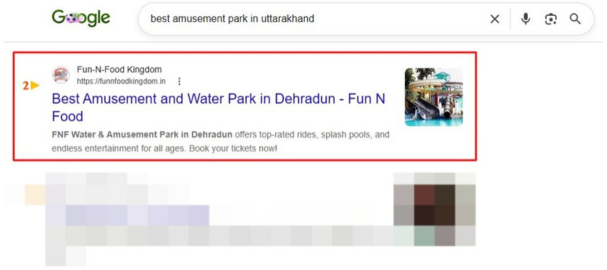Google Search Console impression and ranking chart for a healthcare SEO campaign
