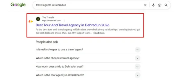 Search performance chart showing clicks and CTR growth for a college SEO campaign